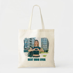 Blauwgroen Alle Petten Beste Mama Ooit Foto Tote Bag