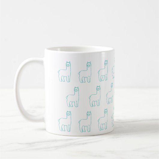 Blauwgroen Alpaca-Mok Koffiemok (Links)