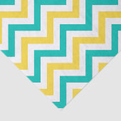 Blauwgroen, anananas, Wheux Large Chevron ZigZag P Tissuepapier (Detail)