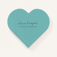 Blauwgroen Aqua Blue Letters voor Daughter Mam Jou