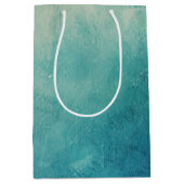 Blauwgroen Aqua Green Texture Medium Cadeauzakje (Voorkant)