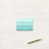 Blauwgroen Aqua Paint Chips - Jouw naam toevoegen Post-it® Notes (Op bureau)