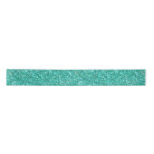 Blauwgroen aqua prettig spinkelend glitterpatroon lint (Voorkant)