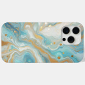 Blauwgroen Aqua Turquoise Blauw Goud Marmeren Kuns Case-Mate iPhone Case (Achterkant (horizontaal))