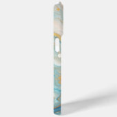 Blauwgroen Aqua Turquoise Blauw Goud Marmeren Kuns Case-Mate iPhone Case (Achterkant / Rechts)