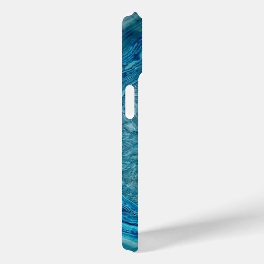 Blauwgroen Aqua Turquoise Geode Rock Pattern Case-Mate iPhone Case (Achterkant / Rechts)