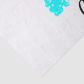 Blauwgroen Aqua White Merry kerst Tissuepapier (Detail)