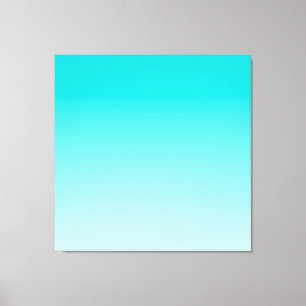 Blauwgroen aquagradiënt canvas afdruk