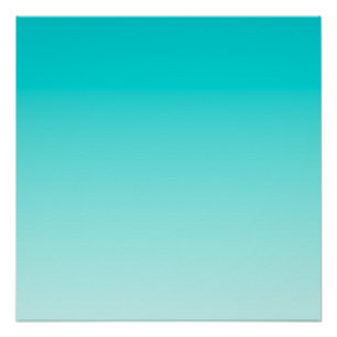 Blauwgroen aquagradiënt perfect poster