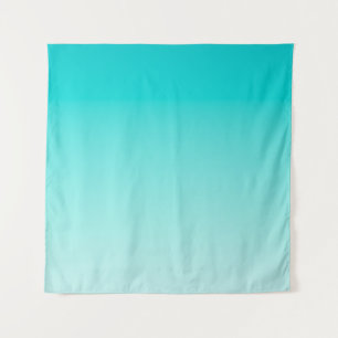 Blauwgroen aquagradiënt wandkleed