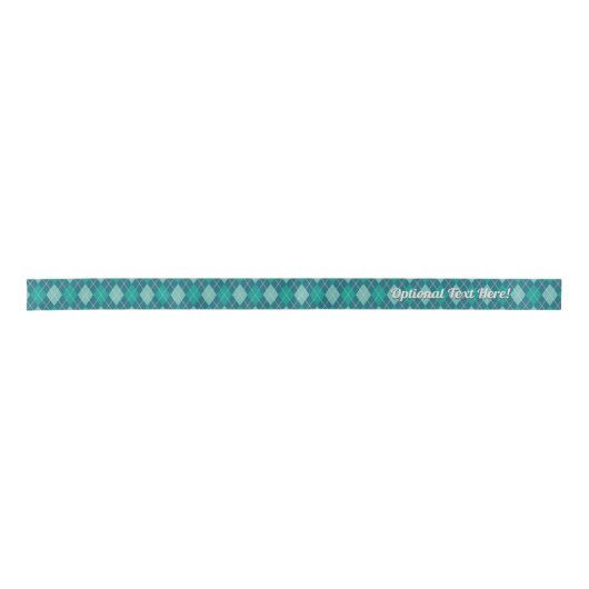 Blauwgroen Argyle Sweater Pattern - Turquoise - vo Lint (Voorkant)