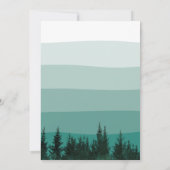 Blauwgroen Baby shower met  strips Kaart (Achterkant)