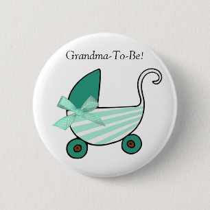 Blauwgroen Baby vervoer grootmoeder Button