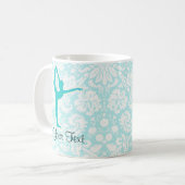 Blauwgroen ballet koffiemok (Voorkant links)