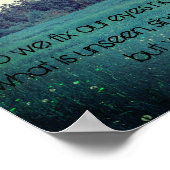 Blauwgroen Barn-2 Corinthians 4:16-18 Poster (Hoek)