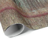 Blauwgroen Barn textielontvlechting in het land Cadeaupapier (Rol Hoek)