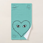 Blauwgroen Bathroom Abstracte Kunstkunst Bad Handdoek (Handdoek)