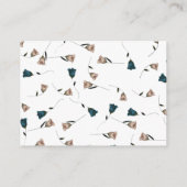 Blauwgroen, beige Roos bruiloft sparen de Datum Advieskaart (Achterkant)