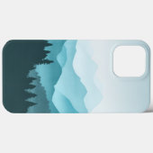 Blauwgroen bergen Case-Mate iPhone case (Achterkant (horizontaal))