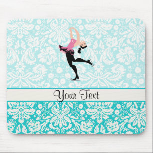 Blauwgroen beschadigheidspatroon IJsschaatsen Muismat