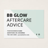 Blauwgroen blaasjesinstructies na Kaart (Voorkant)