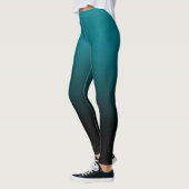 Blauwgroen Black Ombre-Leggings Leggings (Links)