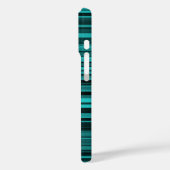 Blauwgroen Black Stripes iPhone Case-Mate iPhone Case (Achterkant / Links)
