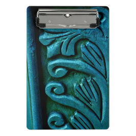 Blauwgroen bladeren mini klembord