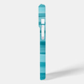 Blauwgroen Blauw Abstract Waterverf Lijnen Patroon Case-Mate iPhone Case (Achterkant / Links)