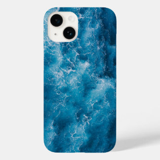 Blauwgroen blauw Aqua Turquoise Geode Pattern Hoe Case-Mate iPhone 14 Hoesje