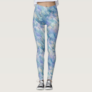 Blauwgroen Blauw Bloemen Delight Leggings