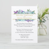 Blauwgroen Blauw Boeket Tradition Wedding Suite Ce Kaart (Staand voorkant)