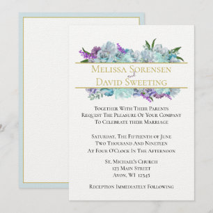 Blauwgroen Blauw Boeket Tradition Wedding Suite Ce Kaart