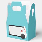 Blauwgroen Blauw Bowling Favor Boxes Bedankdoosjes (Geopend)