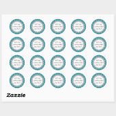 Blauwgroen Blauw  Custom Canning Jar Craft Label (Vel)