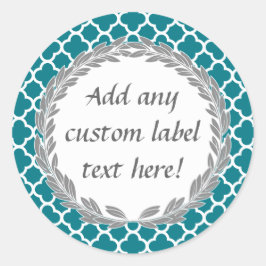 Blauwgroen Blauw  Custom Canning Jar Craft Label