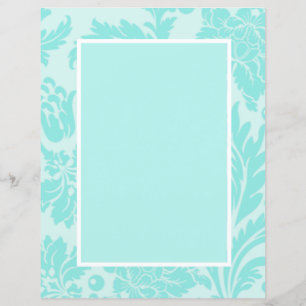 Blauwgroen blauw damppatroon briefpapier papier
