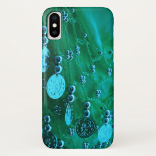 Blauwgroen blauw  dans sjaal iPhone x hoesje