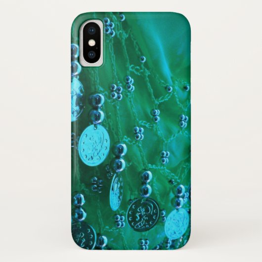 Blauwgroen blauw  dans sjaal Case-Mate iPhone case (Achterkant)