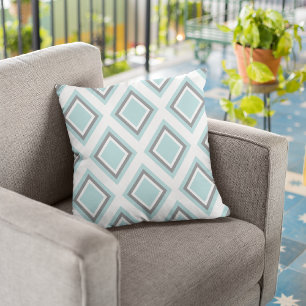 Blauwgroen blauw diamant/Stip Decoratief Sierkusse Kussen