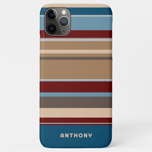 Blauwgroen Blauw Donkerrood Neutraal Beige Bruine  Case-Mate iPhone Case (Achterkant)