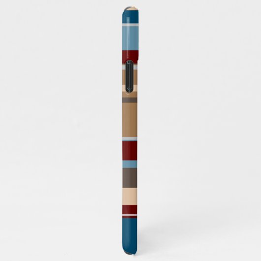 Blauwgroen Blauw Donkerrood Neutraal Beige Bruine iPhone Hoesje (Rechterkant)