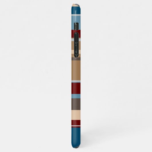 Blauwgroen Blauw Donkerrood Neutraal Beige Bruine iPhone Hoesje (Linkerkant)