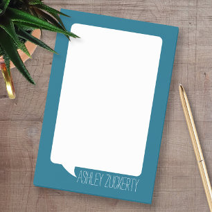 Blauwgroen Blauw en Witte Spreekbare Aangepaste Na Post-it® Notes