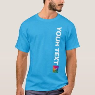 Blauwgroen blauw Foto of Logo hier uploaden Tekst  T-shirt