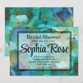 Blauwgroen blauw geel roze hortensia's kaart (Voorkant / Achterkant)