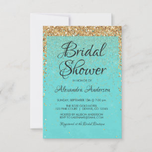 Blauwgroen Blauw Girly Glitter Sparkle Vrijgezelle Kaart