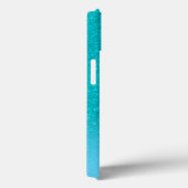Blauwgroen blauw glitter aqua zee groen monogram i Case-Mate iPhone case (Achterkant / Rechts)