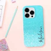 Blauwgroen blauw glitterlicht op maat Case-Mate iPhone case