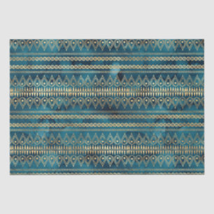 Blauwgroen Blauw Goud Boho Tissuepapier